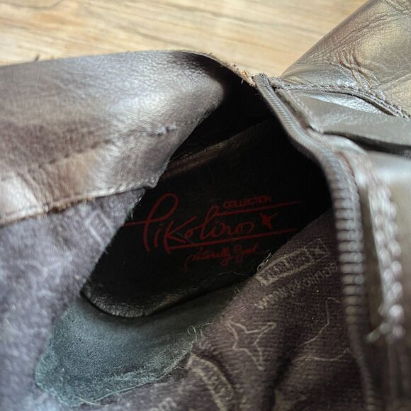 Pikolinos Knee High Boot EU 38 Black Heel Women's 7.5 / 8 Leather Buckle - Picture 11 of 14